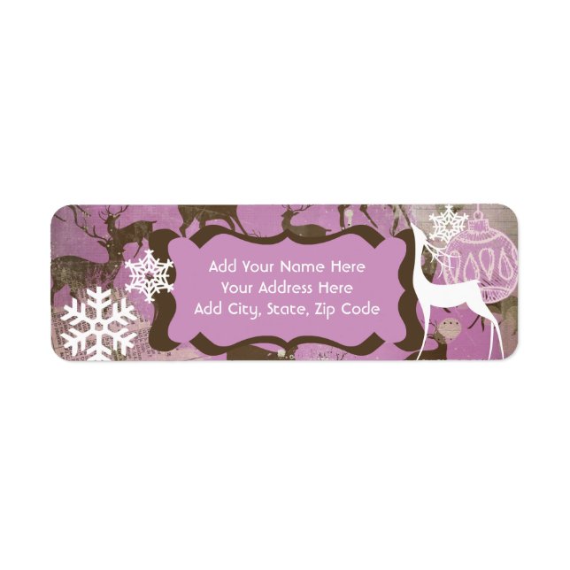 Oh Deer Christmas Holiday Address Labels (Front)