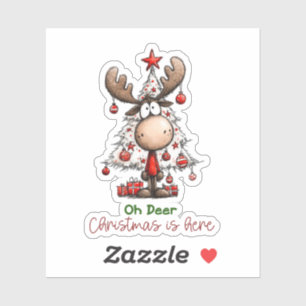 Oh Deer Christmas Is Here Cute Reindeer Christmas