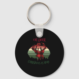Oh Deer Christmas Is Here Joyful Aesthetic Key Ring