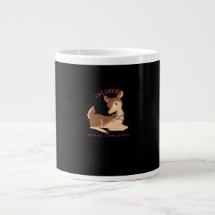 Oh Deer Christmas Modern Design Large Coffee Mug