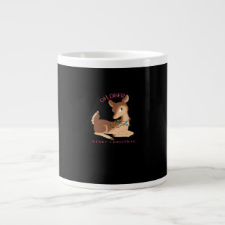 Oh Deer Christmas Modern Design Large Coffee Mug