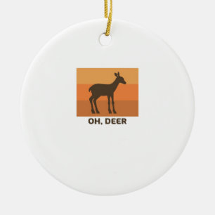 Oh Deer Classic Simple Design Ceramic Tree Decoration