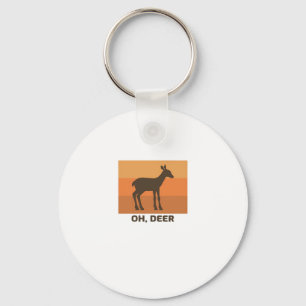 Oh Deer Classic Simple Design Key Ring