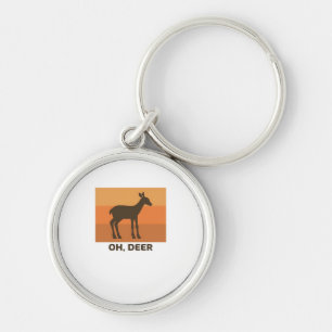 Oh Deer Classic Simple Design  Key Ring