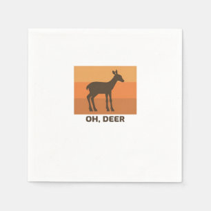 Oh Deer Classic Simple Design Napkin