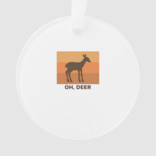 Oh Deer Classic Simple Design Ornament
