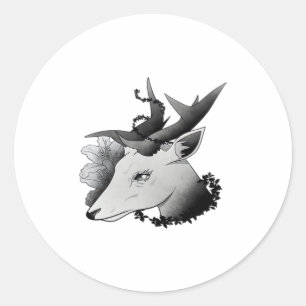 Oh Deer Classic Style Classic Round Sticker