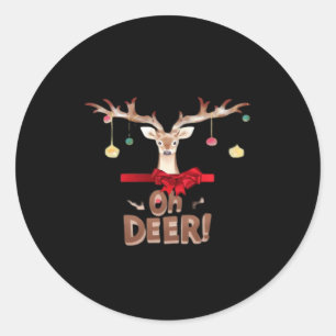 Oh Deer Classic Vibe  Classic Round Sticker