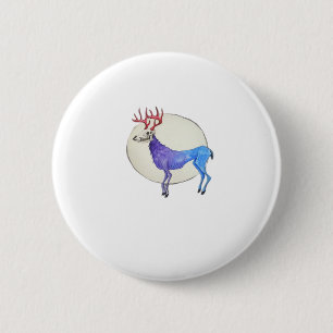 Oh Deer Clean Graphic Style 6 Cm Round Badge
