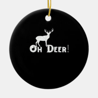 Oh Deer Clean Graphic Style Ceramic Tree Decoration