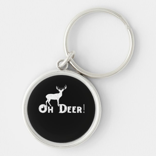 Oh Deer Clean Graphic Style  Key Ring (Front)
