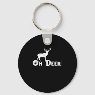 Oh Deer Clean Graphic Style Key Ring