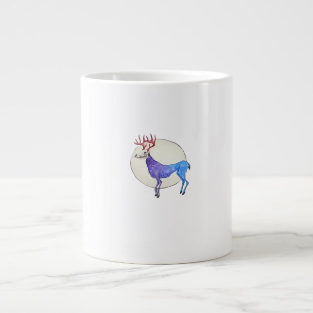 Oh Deer Clean Graphic Style  Large Coffee Mug (Front)