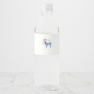Oh Deer Clean Graphic Style Water Bottle Label