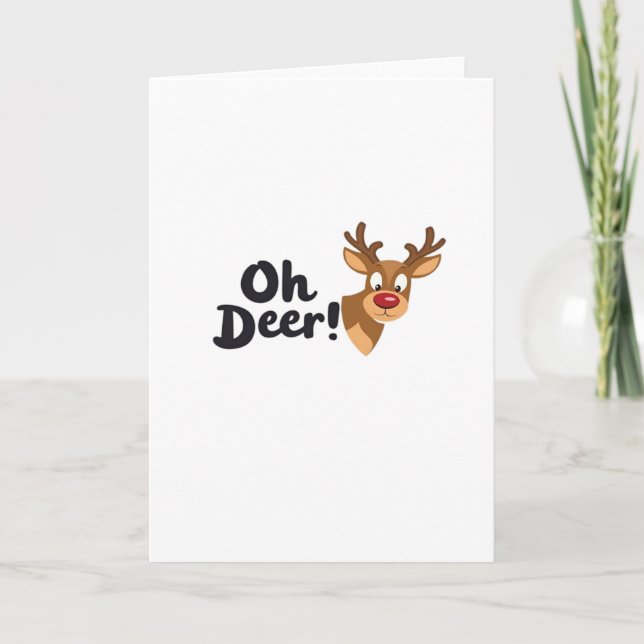 Oh Deer Clean Minimal Seeing Card (Front)