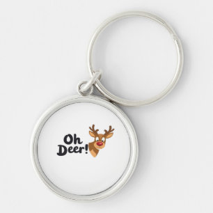 Oh Deer Clean Minimal Seeing Key Ring