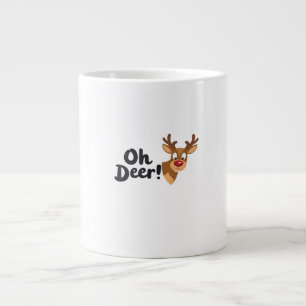 Oh Deer Clean Minimal Seeing Large Coffee Mug