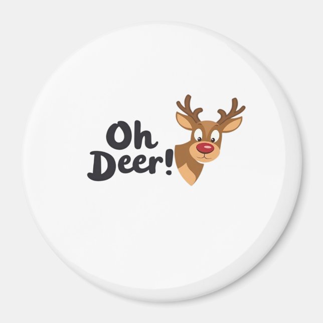 Oh Deer Clean Minimal Seeing  Magnet (Front)
