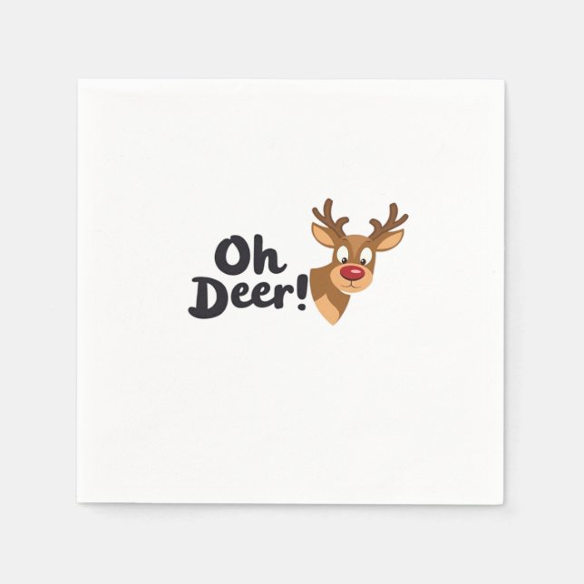 Oh Deer Clean Minimal Seeing  Napkin (Front)