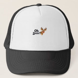 Oh Deer Clean Minimal Seeing  Trucker Hat
