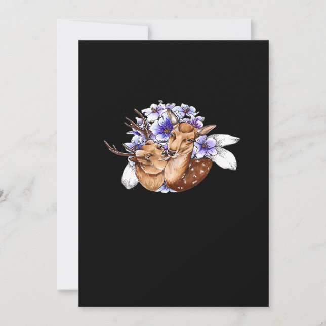 Oh Deer Clean Minimal Style Holiday Card (Front)