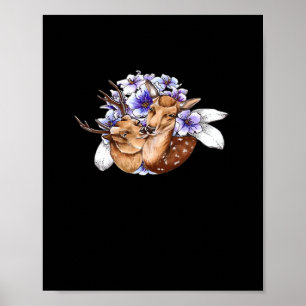 Oh Deer Clean Minimal Style Poster