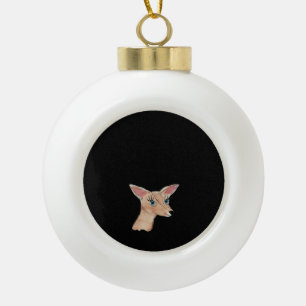 Oh Deer Clean Modern Ceramic Ball Christmas Ornament