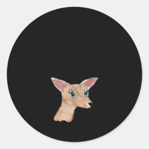 Oh Deer Clean Modern   Classic Round Sticker
