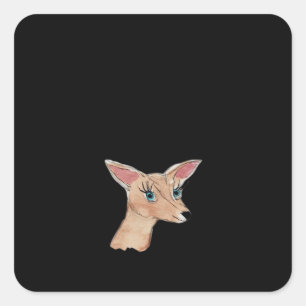 Oh Deer Clean Modern   Square Sticker