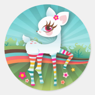 Oh Deer! Colourful Albino Stickers