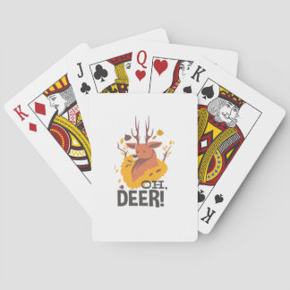 Oh Deer Contemporary Minimal Look Playing Cards