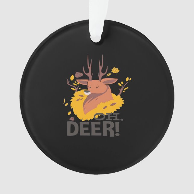 Oh Deer Creative Design Ornament (Front)