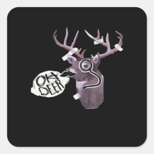 Oh Deer Creative Signature Design Square Sticker