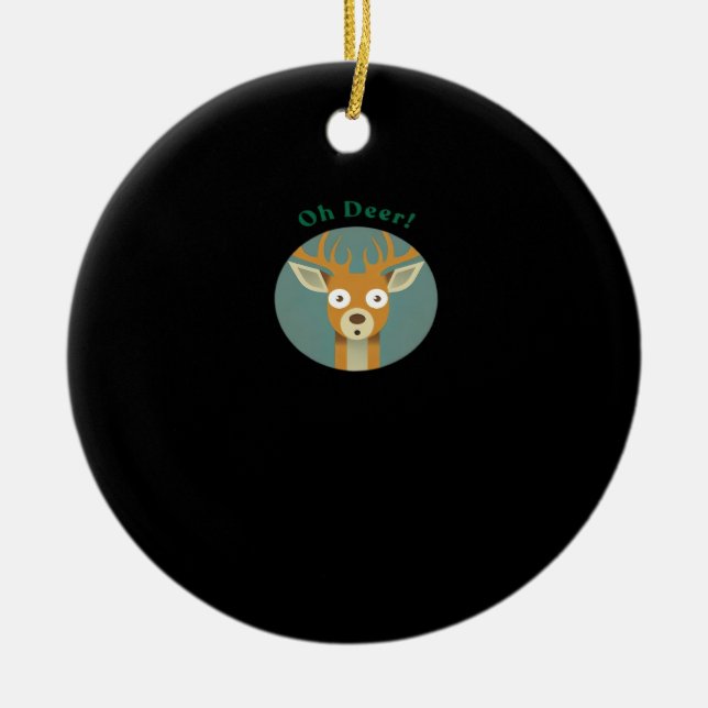 Oh Deer Creative Style Ceramic Tree Decoration (Front)