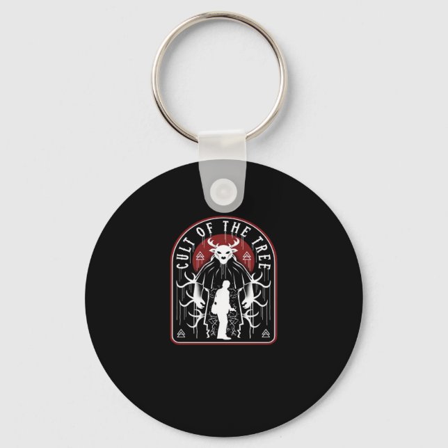 Oh Deer Cult Of The Tree Artistic Style Key Ring (Front)