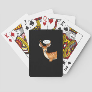 Oh Deer Cute Punny Deer Saying Whimsical Quote Playing Cards