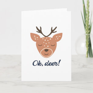 Oh Deer Deer Love Save The DeeFolded Greeting Card