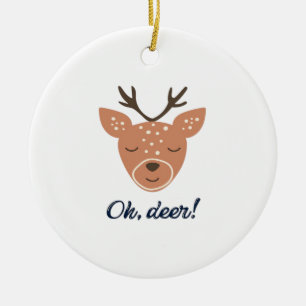 Oh Deer Deer Love Save The Deer Creative Design Ceramic Tree Decoration