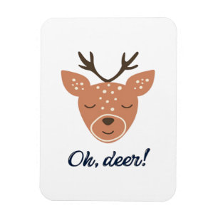 Oh Deer Deer Love Save The Deer Creative Design Magnet