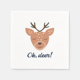 Oh Deer Deer Love Save The Deer Creative Design Napkin