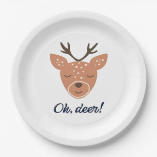 Oh Deer Deer Love Save The Deer Creative Design Paper Plate