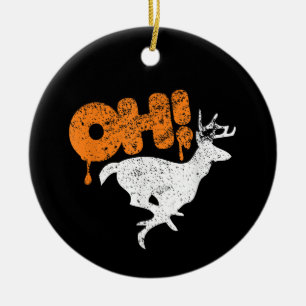Oh Deer! Distressed Funny Pun Animal lover Ceramic Tree Decoration