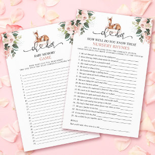Oh Deer Double Sided Baby Shower Games