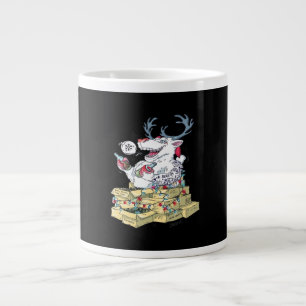 Oh Deer Drunk Reindeer Celebrating Christmas Festi Large Coffee Mug