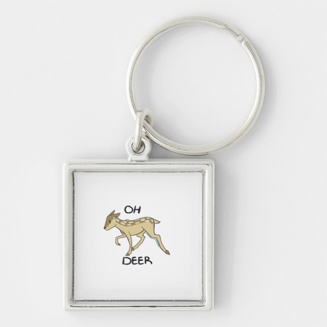 Oh Deer Elegant Timeless Style  Key Ring (Front)