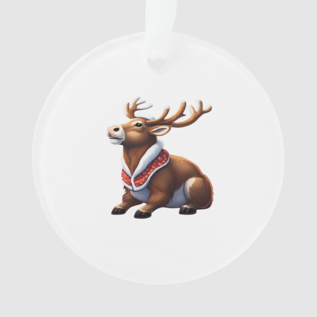 Oh Deer Energetic Modern Design Ornament (Front)