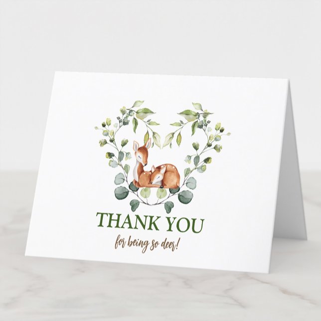 Oh Deer! Folded Thank You Card (Creator Uploaded)
