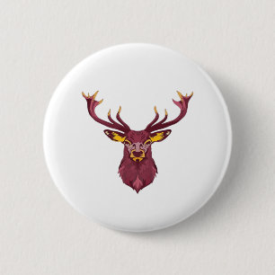 Oh Deer Fresh Modern Design 6 Cm Round Badge