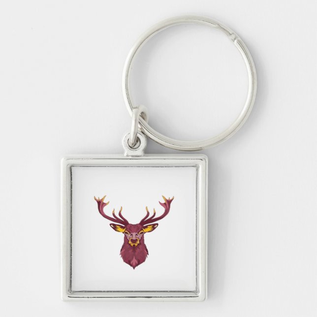 Oh Deer Fresh Modern Design  Key Ring (Front)