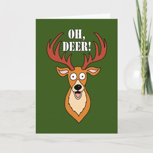 Oh, Deer Funny 50th Birthday Card (Front)